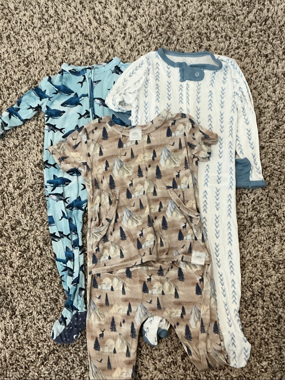 Bundle of Bamboo 6-9 month pajamas